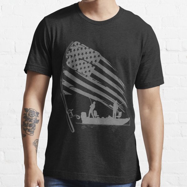 Camisetas: De Pesca De La Bandera Americana