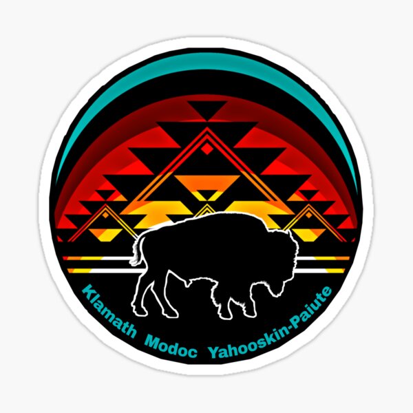 "Buffalo Design Klamath Tribes" Sticker for Sale by Shuina Redbubble