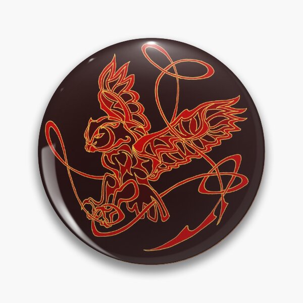 Aperçu de l'œuvre Hibou celtique entrelacé - rouge et or créée et vendue par AnyaPenfold.