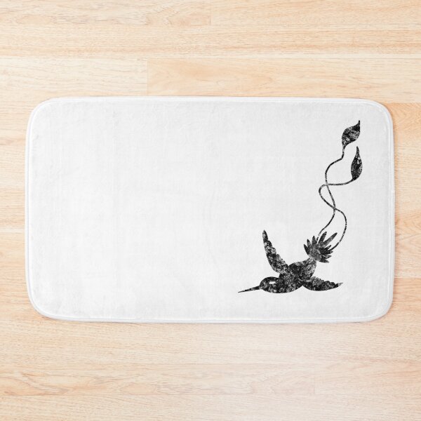 Item preview, White leaves in darkest skies abstract hummingbird designed and sold by TitaCris.