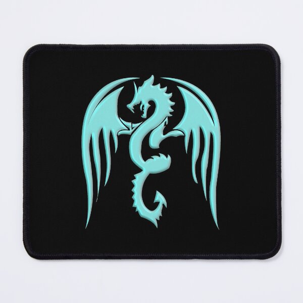 Item preview, Ice Blue Silhouette Winged Dragon designed and sold by Trinket-Trickster.