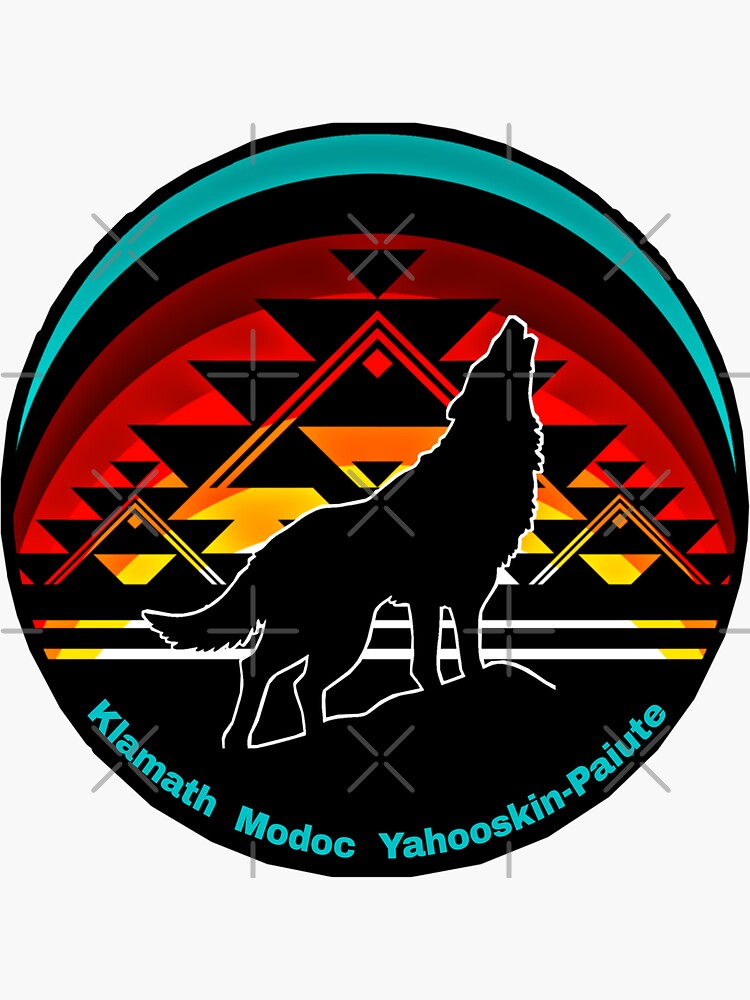 "Wolf Design Klamath Tribes" Sticker for Sale by Shuina Redbubble