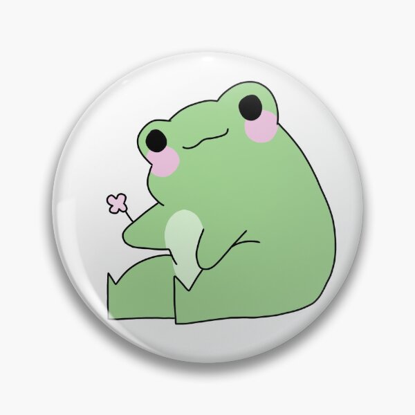 Item preview, cute frog holding flower designed and sold by SoftDrawz.