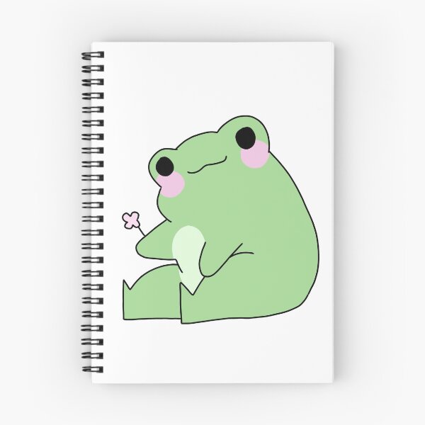 Item preview, cute frog holding flower designed and sold by SoftDrawz.