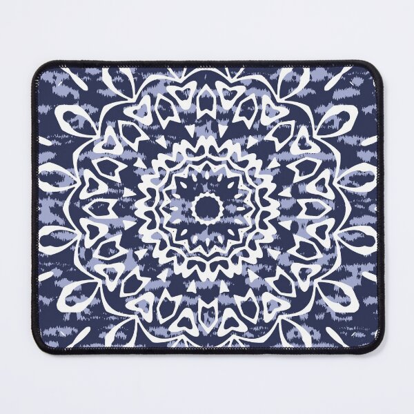 Item preview, Indigo Blue Third Eye Chakra Mandala Pattern designed and sold by TextileInstinct.