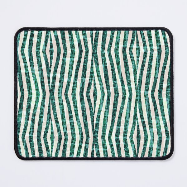 Item preview, Emerald Green Textural Wavy Pinstriped Pattern designed and sold by TextileInstinct.