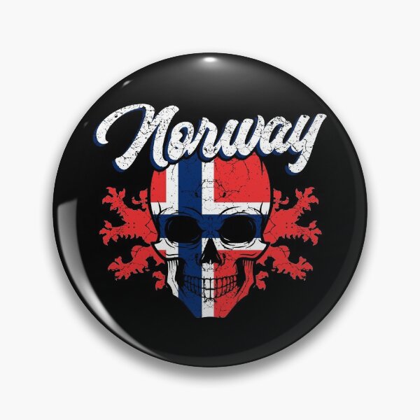 Item preview, Norway flag coat of arms skull designed and sold by Mila1946.