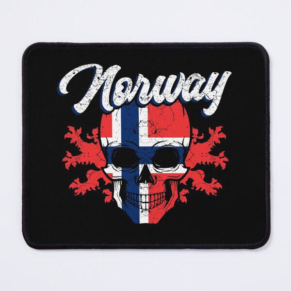Item preview, Norway flag coat of arms skull designed and sold by Mila1946.