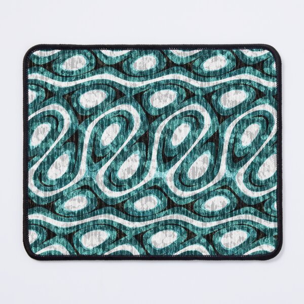 Item preview, Ebbs and Flows - Emerald Green Abstract Ocean Waves designed and sold by TextileInstinct.