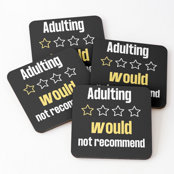 Item preview, Adulting, would not recommend designed and sold by 77ART.