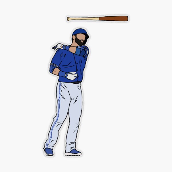 Jose bautista bat flip Sticker for Sale by frankkrupa