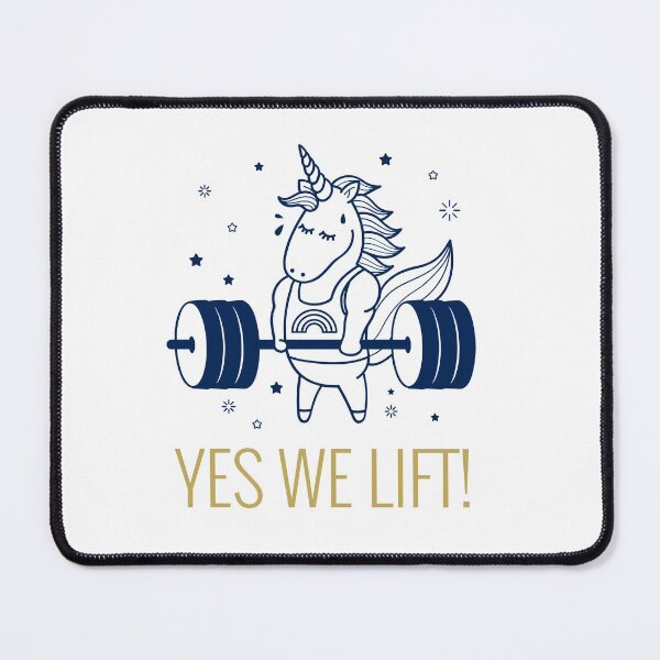 Item preview, Yes We Lift - Unicorn exercise fitness weights designed and sold by CreatedbyJR.