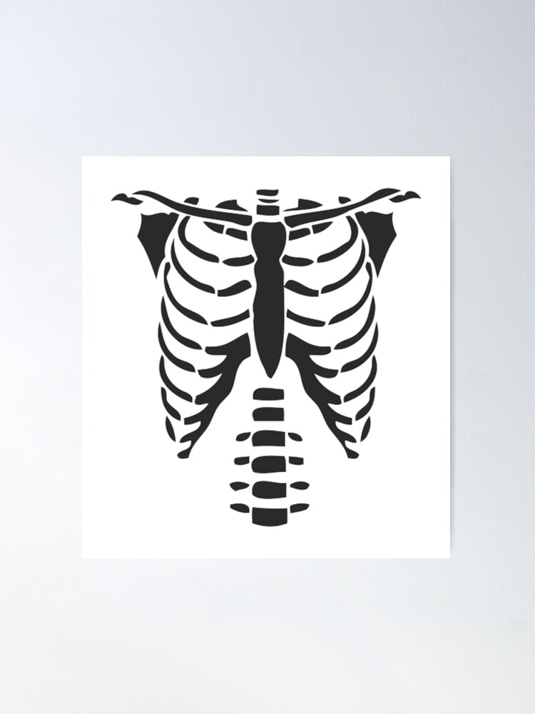 halloween skeleton torso chest | Poster