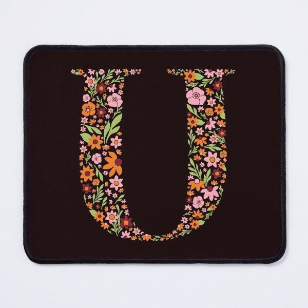 Item preview, Retro Floral Letter U designed and sold by zeljkica.