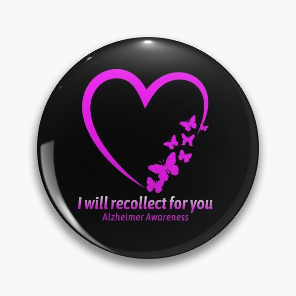 Item preview, Alzheimer's Awareness Butterfly Purple Heart designed and sold by CuteDesigns1.