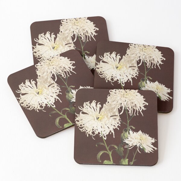 Item preview, Retro Japanese Flower Three Yellow Chrysanthemums (1896) by Ogawa Kazumasa designed and sold by Designedbysm.