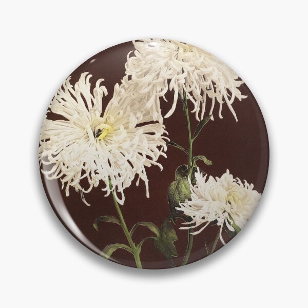 Item preview, Retro Japanese Flower Three Yellow Chrysanthemums (1896) by Ogawa Kazumasa designed and sold by Designedbysm.