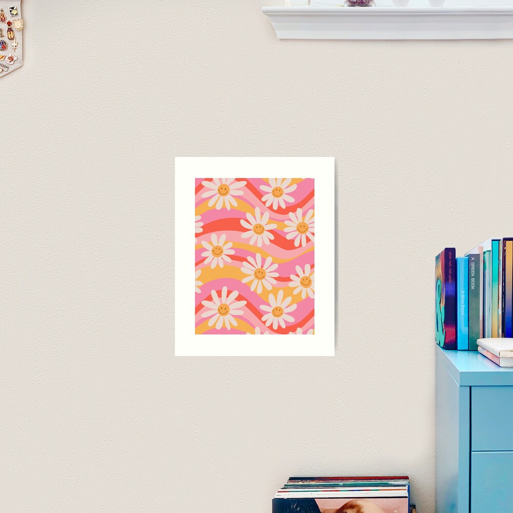 Wavy Daisies Art Print