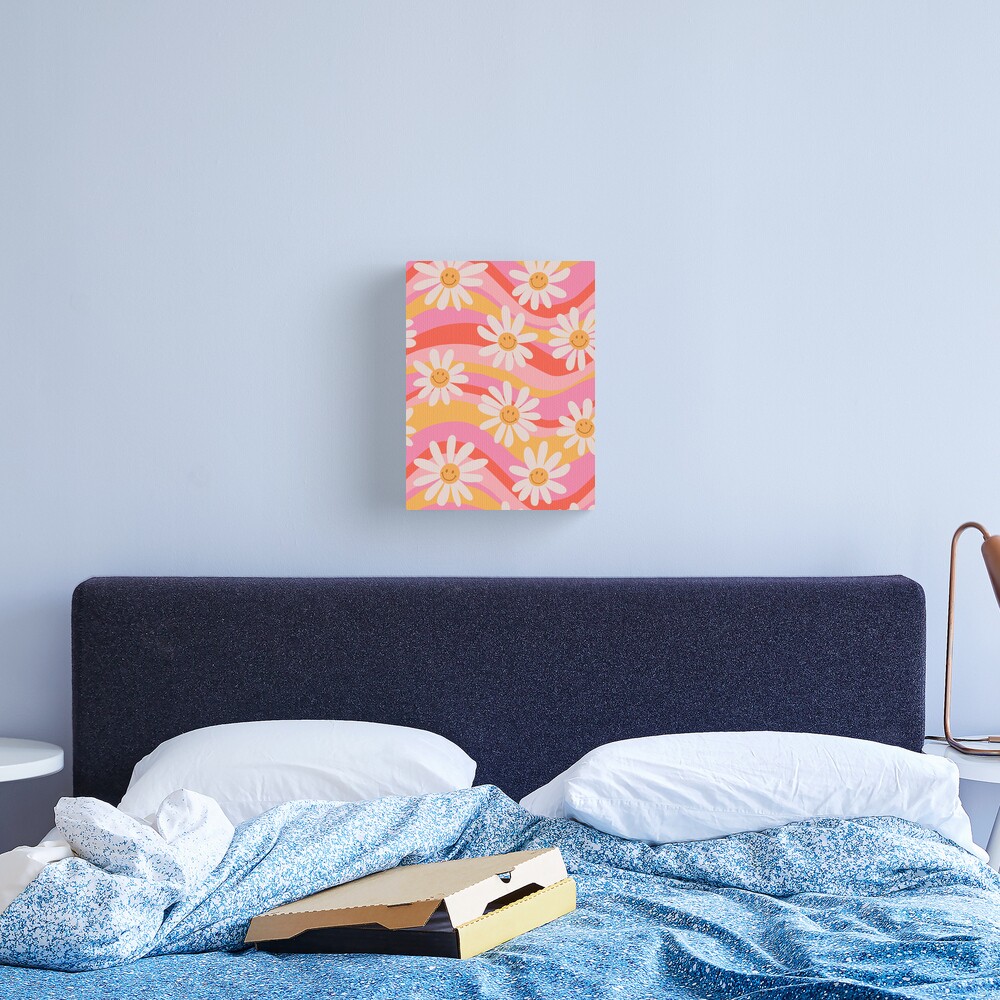 Wavy Daisies Canvas Print