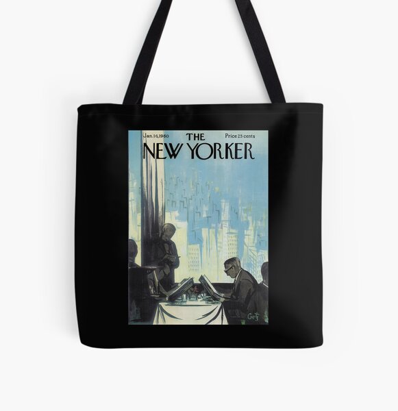 The New Yorker City Magazine Women Shopping Bags Double Print