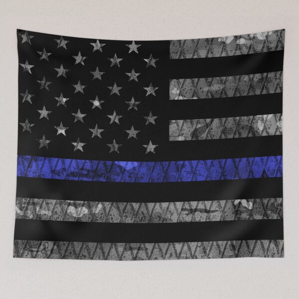 Item preview, Police Thin Blue Line Flag designed and sold by Jared Davies.
