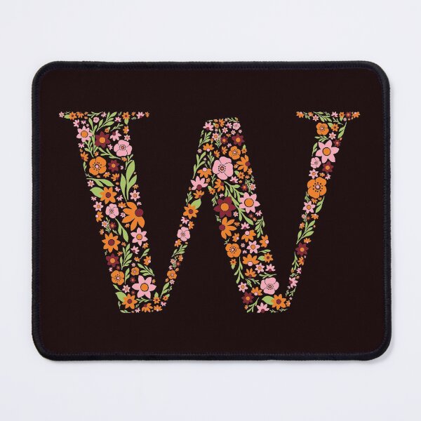 Item preview, Retro Floral Letter W designed and sold by zeljkica.