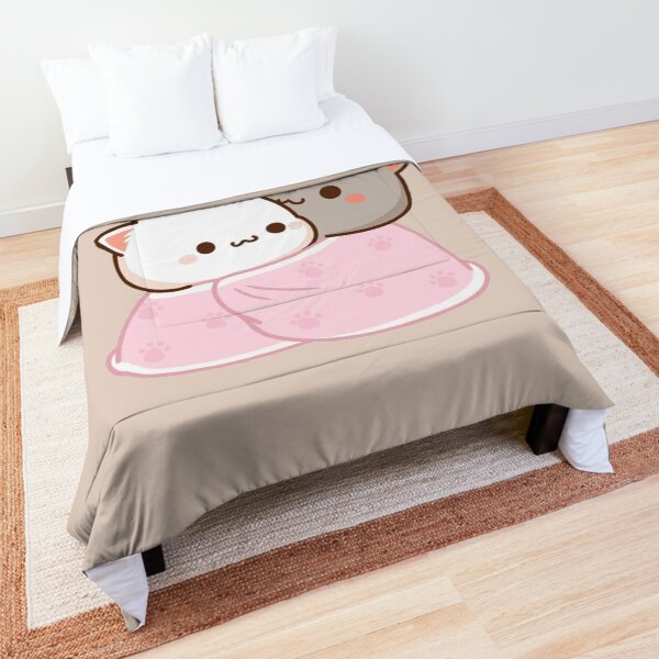 Peach and Goma, Cute Cats, Couple Cat Cute Comforter