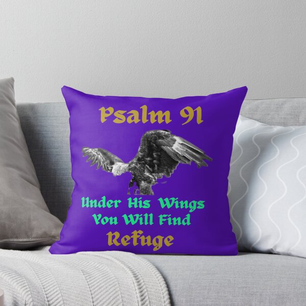 Item preview, Psalm 91 - Under His Wings Merchandise in Dark Gold Yellow/Green on Royal Purple(Excluding T-shirts) designed and sold by oorwinning.