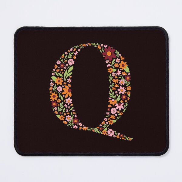 Item preview, Retro Floral Letter Q designed and sold by zeljkica.