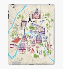 Paris illustrated Map iPad Case/Skin
