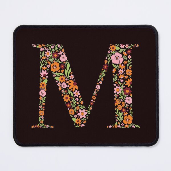 Item preview, Retro Floral Letter M designed and sold by zeljkica.