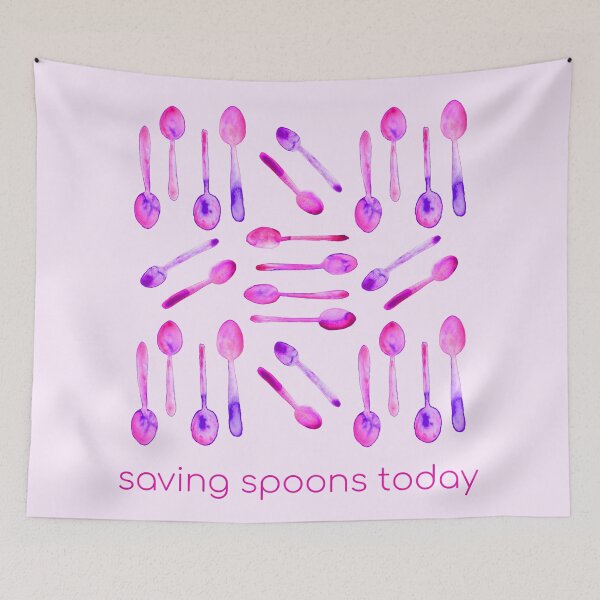 Item preview, Saving Spoons Today (Pink) designed and sold by KelseyLovelle.