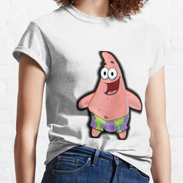 SpongeBob SquarePants T-Shirt Sad Patrick In Fish Bowl Small White