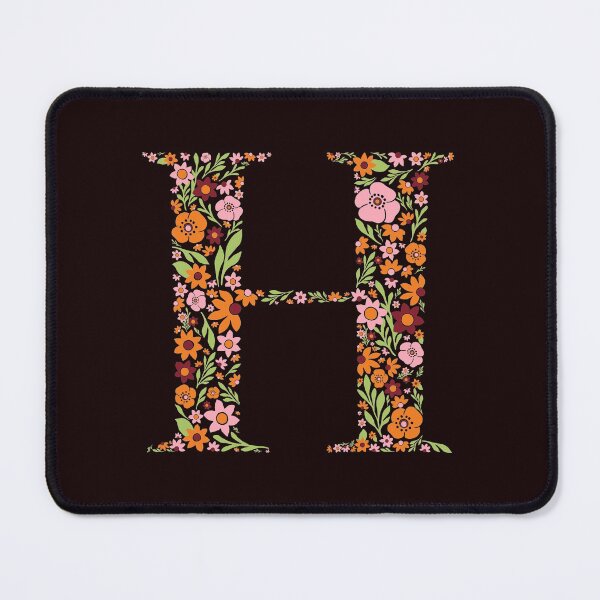 Item preview, Retro Floral Letter H designed and sold by zeljkica.