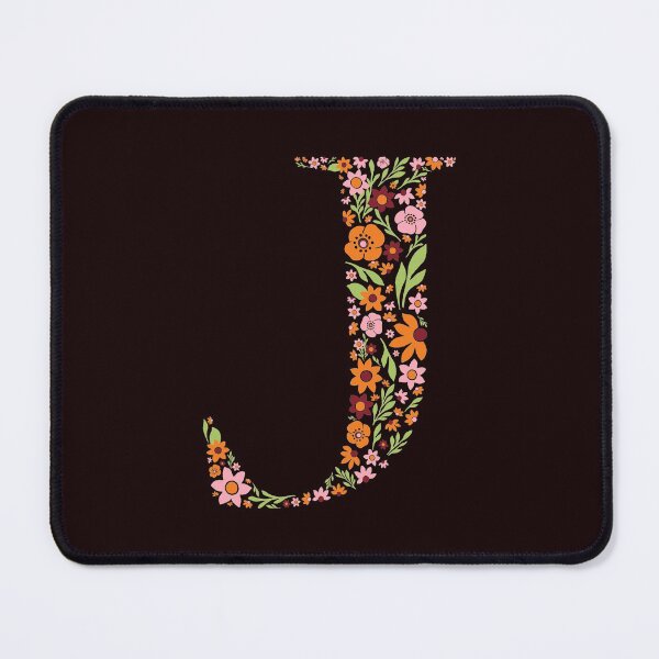 Item preview, Retro Floral Letter J designed and sold by zeljkica.