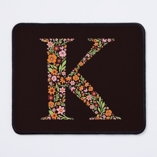 Item preview, Retro Floral Letter K designed and sold by zeljkica.