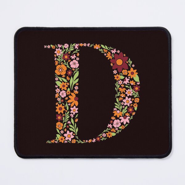 Item preview, Retro Floral Letter D designed and sold by zeljkica.