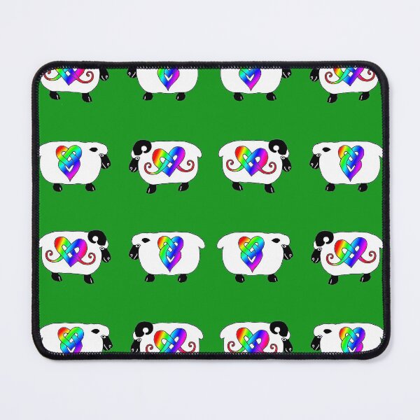 Item preview, Rainbow Heart Celtic Sheep designed and sold by ingridthecrafty.