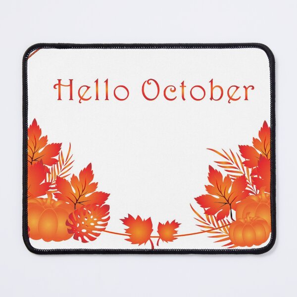 Item preview, Hello October autumn season pillow designed and sold by ZieProject.