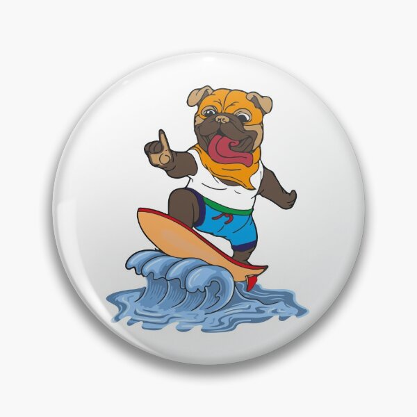 Item preview, Dog On Surfboard - pug version designed and sold by bahicharafe.