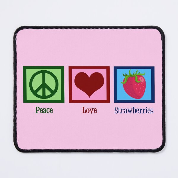 Item preview, Cute Peace Love Strawberries designed and sold by Epic Love Designs.