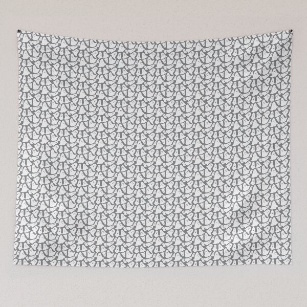 Item preview, Cute Spooky Ghost Grey Pattern designed and sold by lunanova.