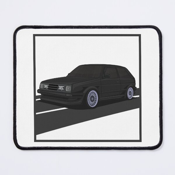 Item preview, Slammed vintage black hatchback designed and sold by logomolt.