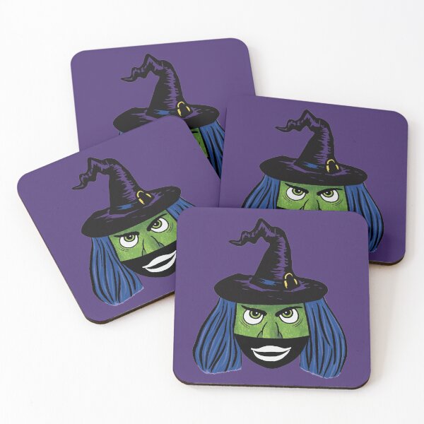 Item preview, Witch wearing a black mere mortal face mask with purple background designed and sold by Crystal Raymond.