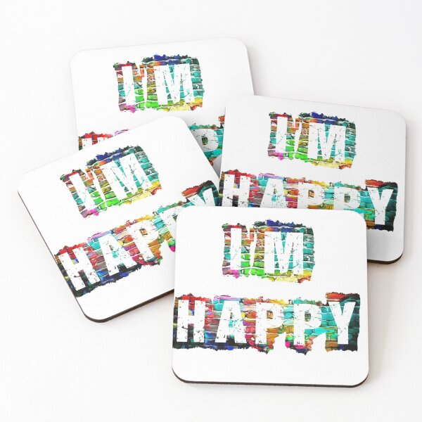 Item preview, I'm happy cool and colorful t-shirt texture designed and sold by MXanwar.