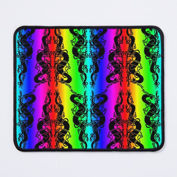Item preview, Celtic Black Dragons on Rainbow designed and sold by ingridthecrafty.