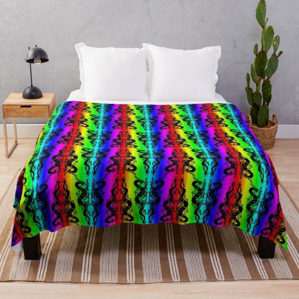 Item preview, Celtic Black Dragons on Rainbow designed and sold by ingridthecrafty.