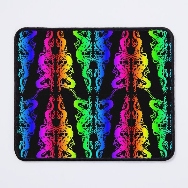 Item preview, Rainbow Celtic Dragons designed and sold by ingridthecrafty.