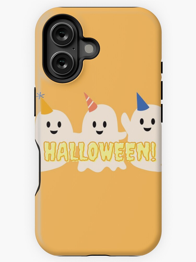 Thumbnail 1 of 4, iPhone Case, Halloween Ghost Party - Orange - designed and sold by TediWinter.