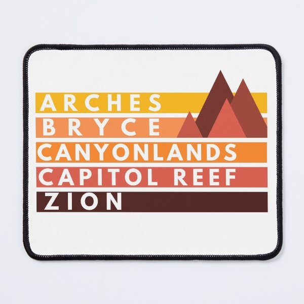 Item preview, Utah Mighty 5 National Parks Arches Bryce Canyonlands Capitol Reef Zion designed and sold by BadLatitude.